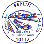 Sonderstempel BERLIN: 100 Jahre Mittellandkanal in 2005